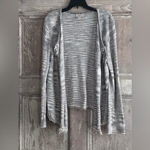 Loft open front cardigan with fringe